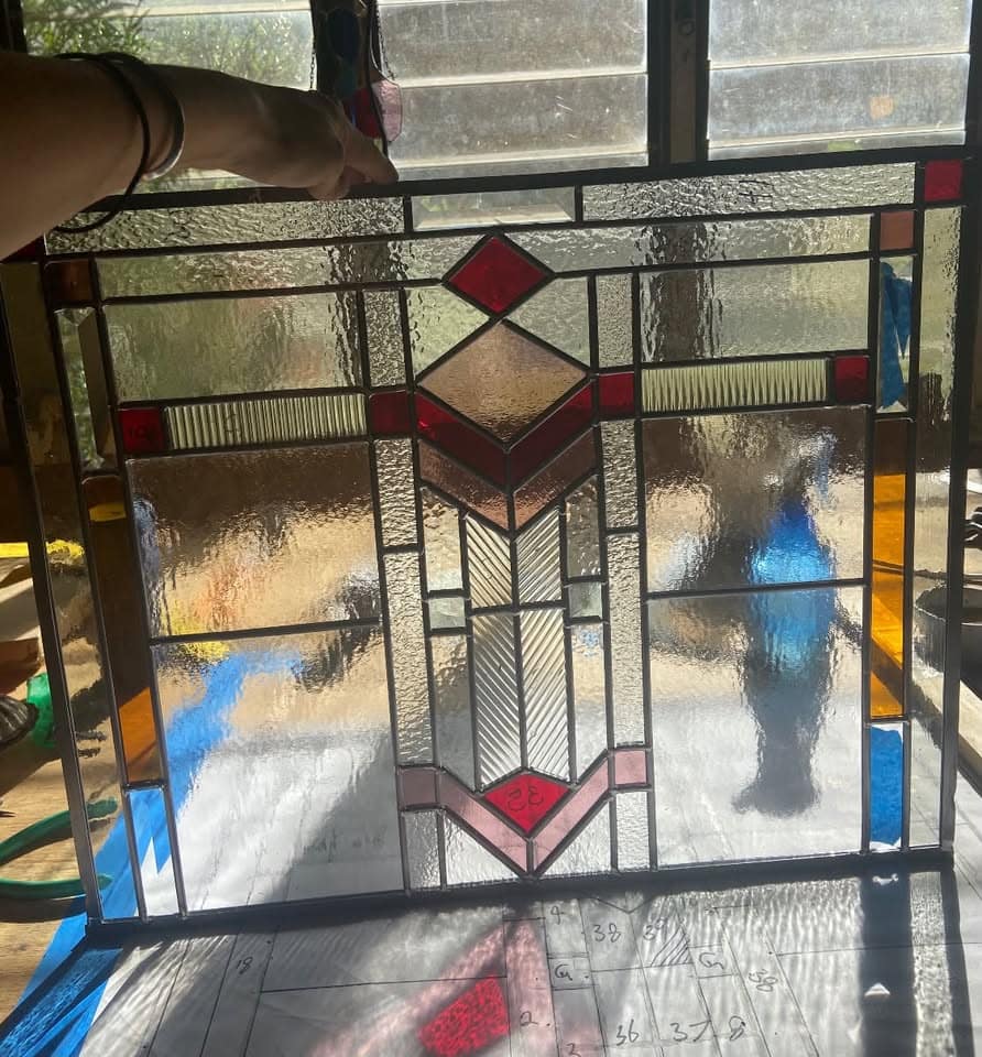 Art Deco leadlight from the studio archive