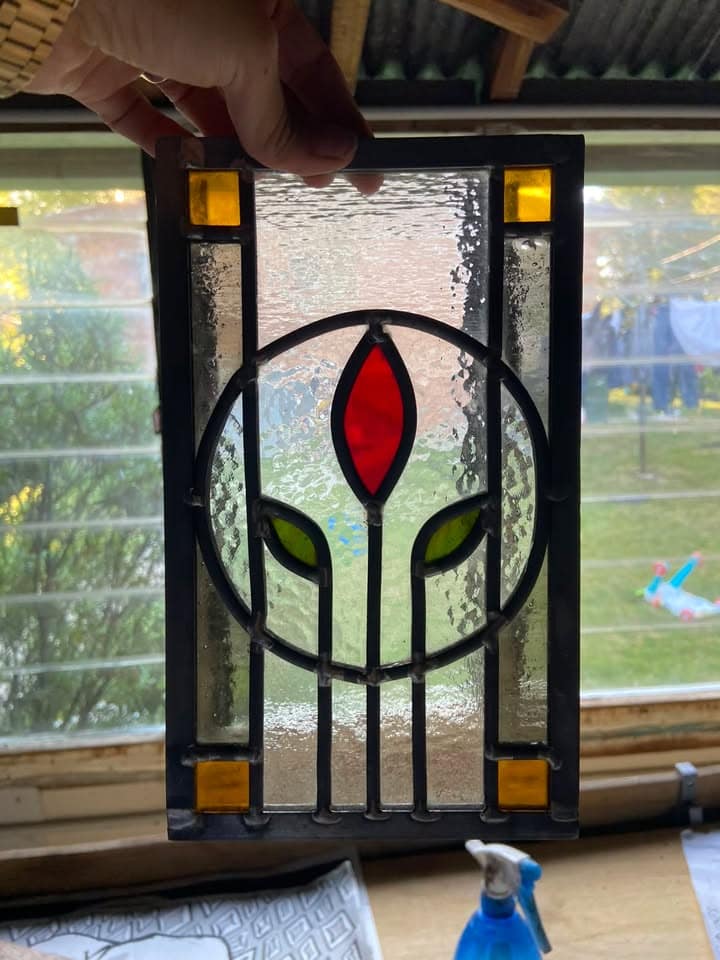 Art Deco leadlight from the studio archive