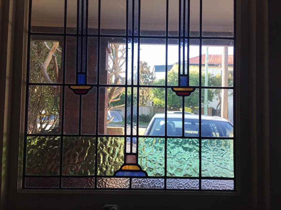 Federation leadlight from the studio archive