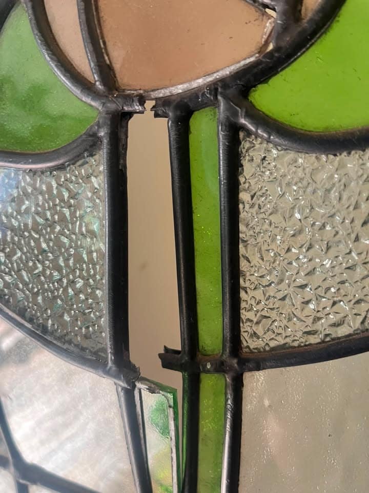 A photograph from the Legacy Stained Glass studio